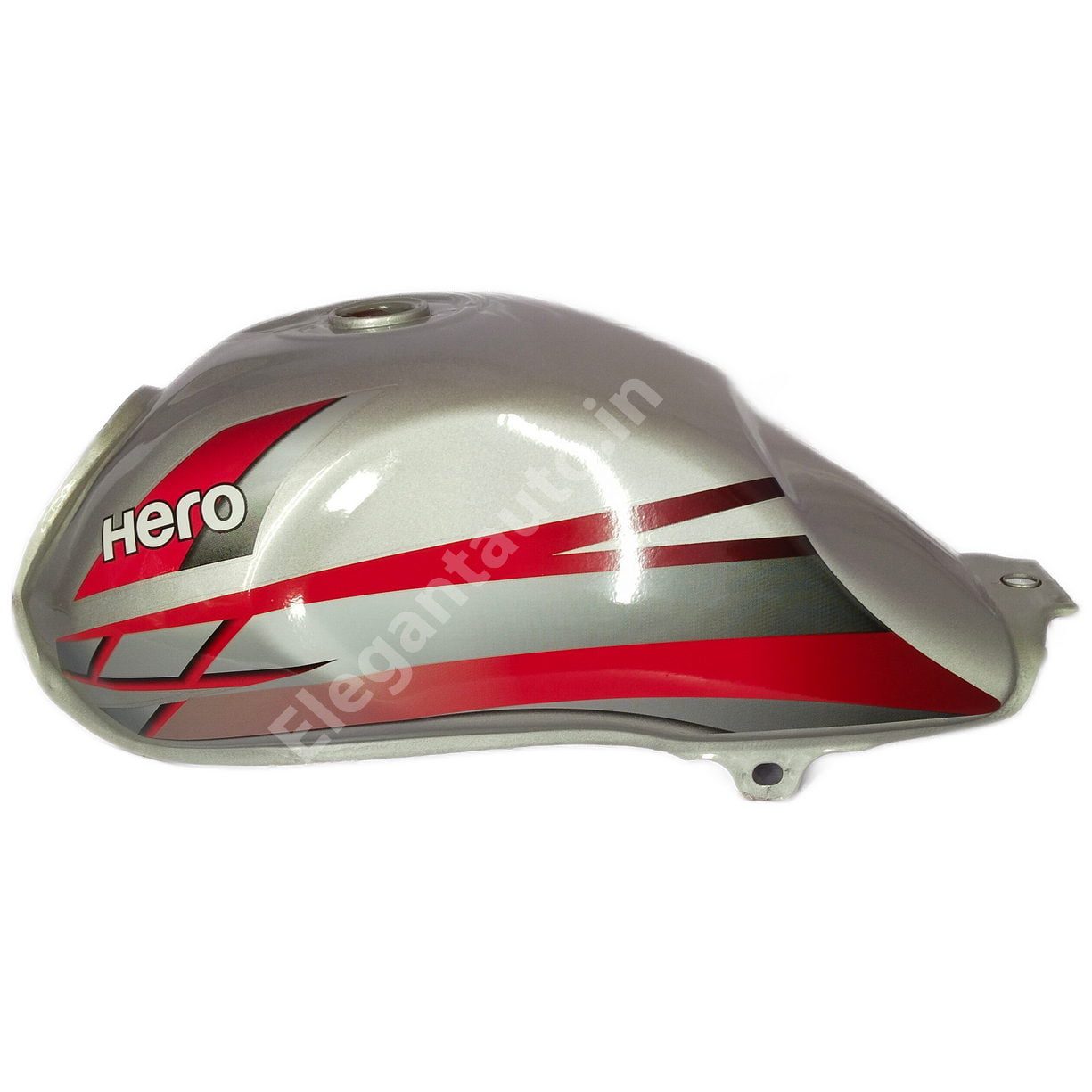 HERO HF Deluxe Petrol Tank SILVER and RED